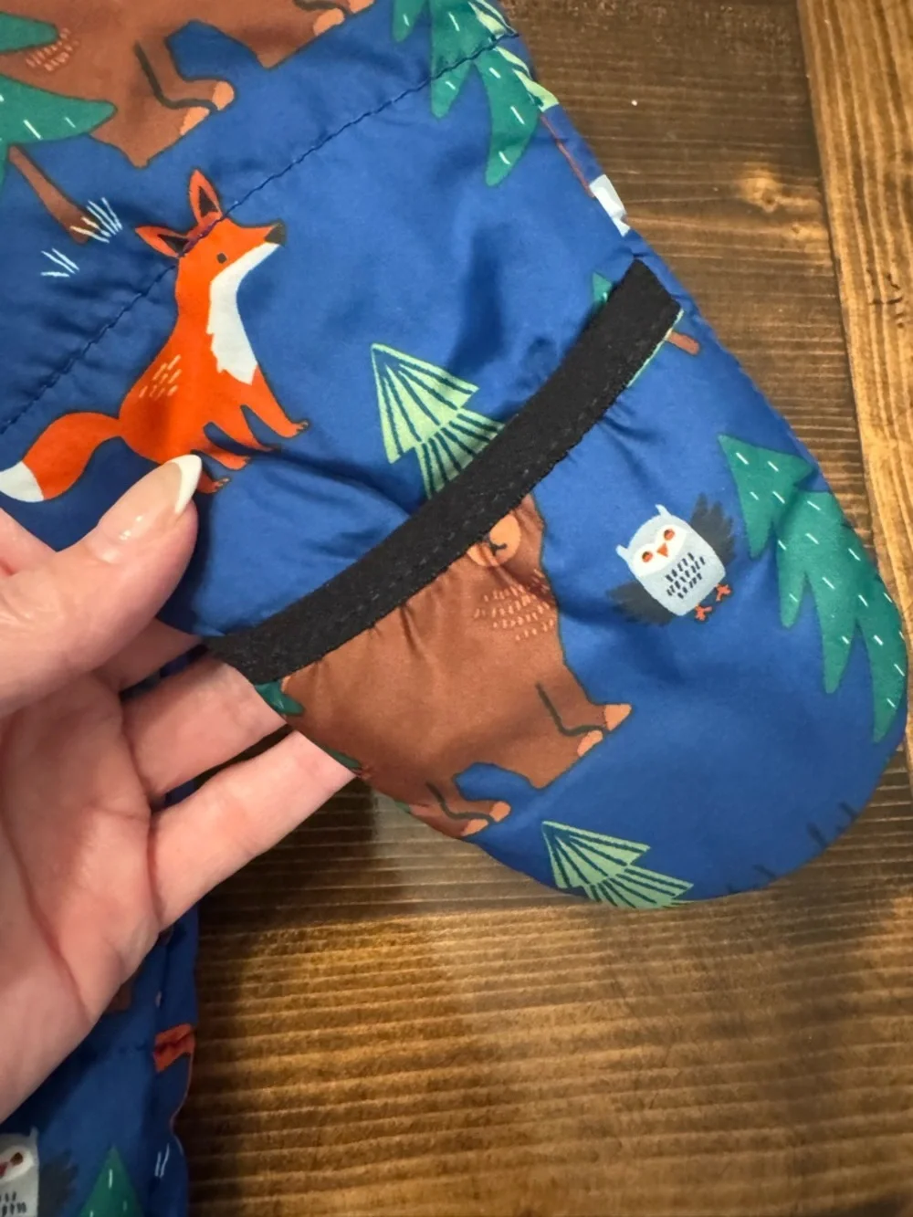 The Children's Place Blue Woodland Animal Fleece Lined Snowsuit 6-9 Mos